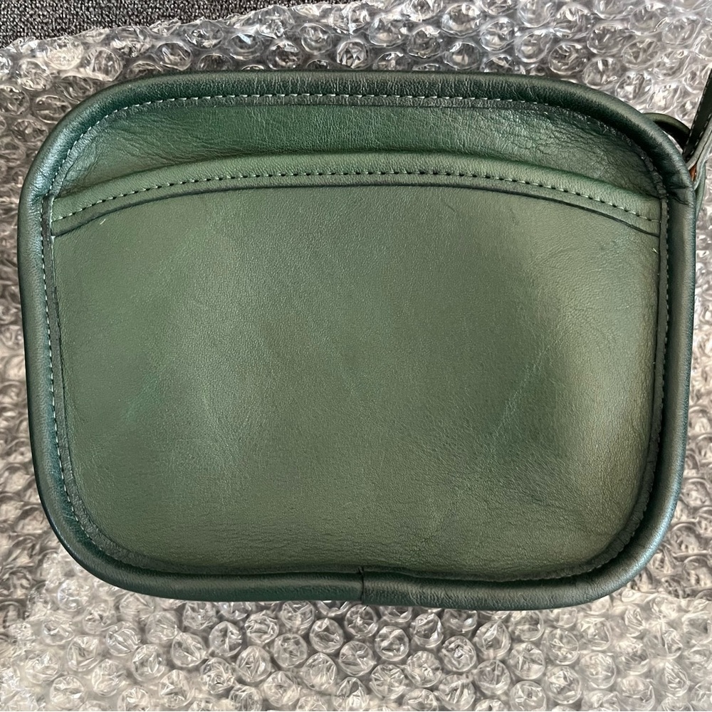 Vintage Coach Emerald Green Hadley Zip Bag #9935